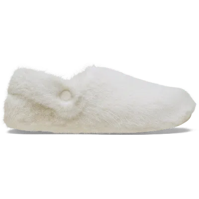 Crocs Classic Cozzzy Luxe Slipper In White