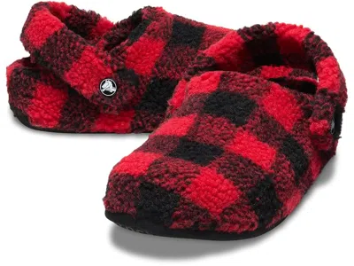 Crocs Classic Cozzzy Slipper Slippers Buffalo Plaid/varsity Red/black :