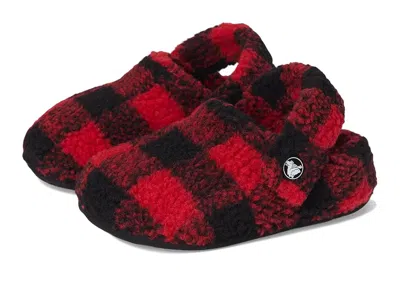 Crocs Classic Cozzzy Slippers (toddler) Kids Shoes Buffalo Plaid/black/varsity Red : 4 Toddler M, Polyeste