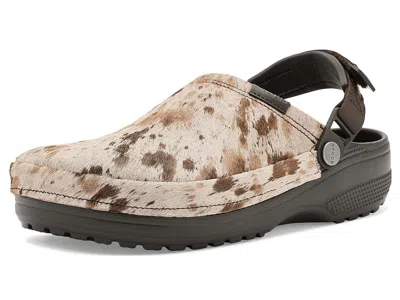 Crocs Classic Crafted Canvas Clogs Clog Shoes Espresso/pony Hair: Men's 3 - Women's 5 Medium In Neutral