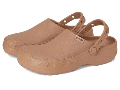 Crocs Classic Crafted Canvas Clogs Clog Shoes Milk Chocolate : In Brown