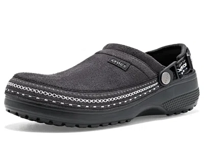 Crocs Classic Crafted Canvas Vegan Suede Stitch Clogs Clog/mule Shoes Black Stitch: Men's 10 - Women's 12 