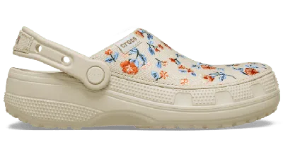 Crocs Classic Crafted Floral Clog In Brown