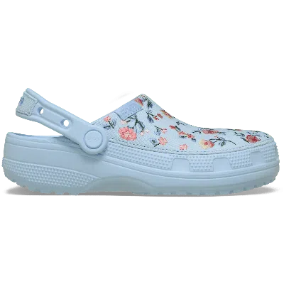 Crocs Classic Crafted Floral Clog In Blue