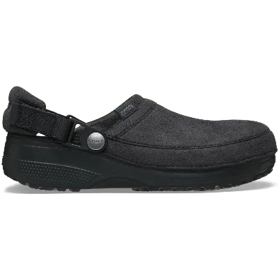 Crocs Classic Crafted Vegan Suede Clog In Black