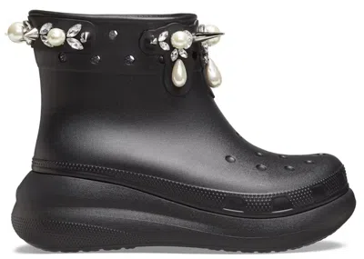 Pre-owned Crocs Classic Crush Boot Simone Rocha Sneakers In Black