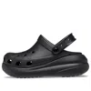 Crocs Double-platform Slingback Slides In Black