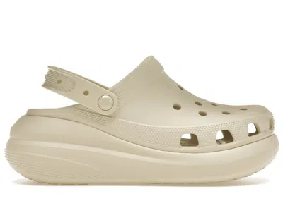 Pre-owned Crocs Classic Crush Clog Sneakers In Bone In Brown