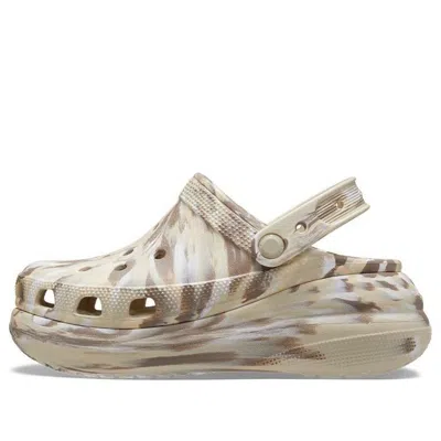 Crocs Crush Marbled Clog In Bone/multi