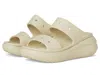 Crocs Beige Classic Crush Platform Sandals In Multi