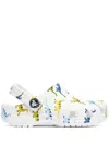 Crocs Classic Character Print Sabots Enfants Dinosaur 34 In White