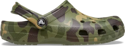 Crocs Classic Duck Camo Clog; Black/cargo, W12/m10 In Patterned