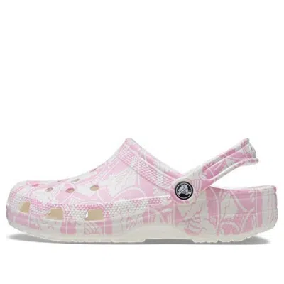 Crocs Classic Duke Print Clogs 'pink Tweed' In Multi