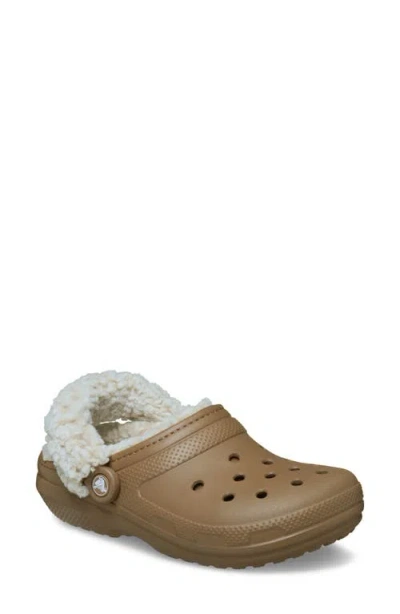 Crocs Classic Fleece Lined Clog In Brown