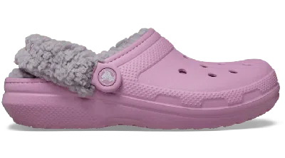 Crocs Classic Fleece Lined Clog In Purple