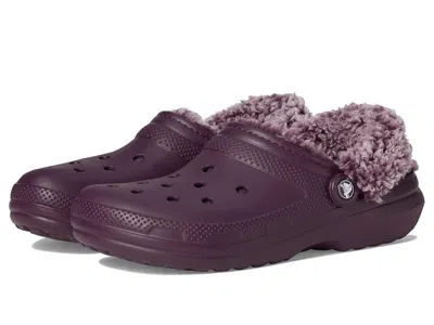 Crocs Classic Fleece Lined Clogs Clog Shoes Plush Plum :