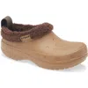 Crocs Classic Fleece Lined Shorty Clog In Brown