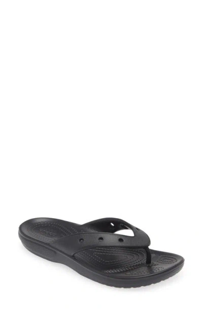 Crocs Classic Flip Flop In Black/black