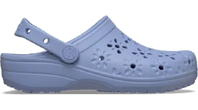 Crocs Classic Floral Cut-out Clog In Blue