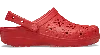 Crocs Classic Floral Cut-out Clog In Cherry Red