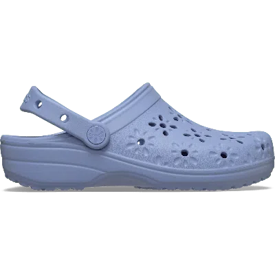Crocs Classic Floral Cut-out Clog In Blue