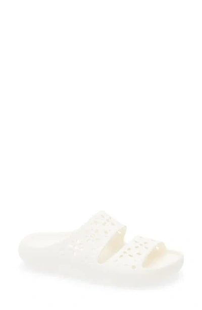 Crocs Classic Floral Cutout Slide Sandal In Multi