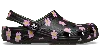 Crocs Classic Flower Clog In Black