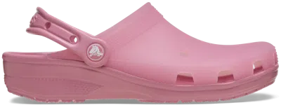 Crocs Classic Frosted Sabots Unisex Rosette 39 In Pink