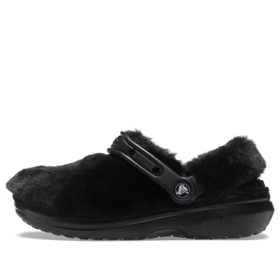 Crocs Classic Fur Sure Slip On Clogs 'black'