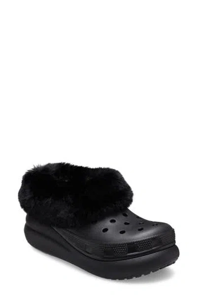 CROCS CROCS CLASSIC FUREVER CRUSH FAUX SHEARLING LINED CLOG