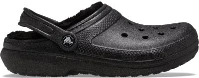 Crocs | Unisex | Classic Fuzz Lined Glitter | Clogs | Black | Missing