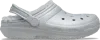 Crocs | Unisex | Classic Fuzz Lined Glitter | Clogs | Silver | Missing In Silver