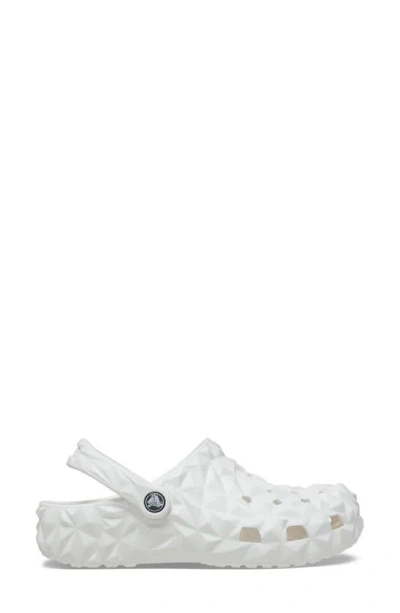Crocs White Classic Geometric Clogs