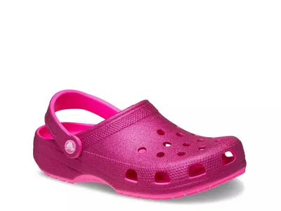 Crocs Classic Glitter Clog In Pink