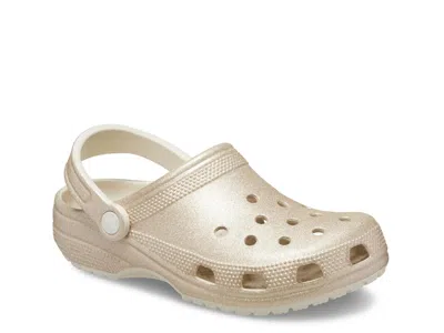 Crocs Classic Glitter Clog In Gold