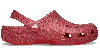 Crocs Classic Glitter Clog In Cherry Red