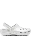 Crocs Classic Glitter Clog Sandals In White