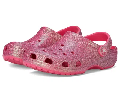 Crocs Classic Glitter Clogs Clog Shoes Dragon Fruit : In Pink