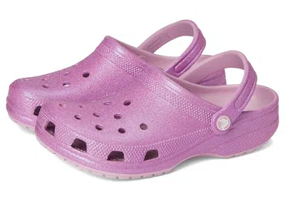 Crocs Classic Glitter Clogs Clog Shoes Hydrangea : In Purple