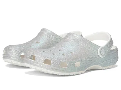 Crocs Classic Glitter Clogs Clog Shoes Iridescent White :