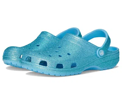 Crocs Classic Glitter Clogs Clog Shoes Tinted Glass : In Transparent