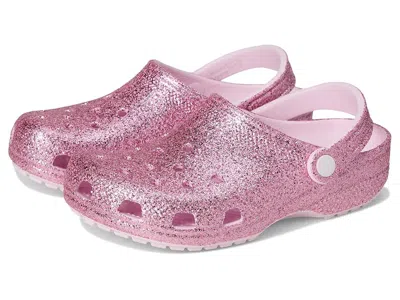 Crocs Classic Glitter Clogs (little Kid/big Kid) Kid's Shoes Pink Milk : 3 Little Kid M, Synthetic/eva