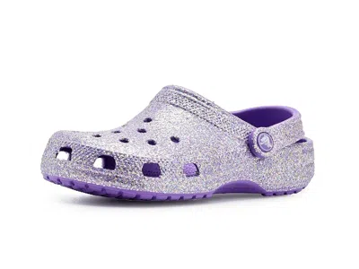 Crocs Classic Glitter Clogs (little Kid/big Kid) Kid's Shoes Purple : 3 Little Kid M, Synthetic/eva