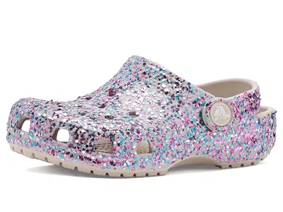 Crocs Classic Glitter Clogs (toddler) Kid's Shoes Cocoa Creme: 9 Toddler M In Multi