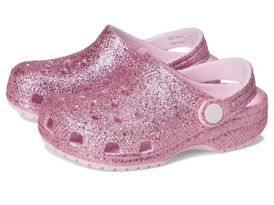 Crocs Classic Glitter Clogs (toddler) Kid's Shoes Pink Milk : 6 Toddler M, Synthetic