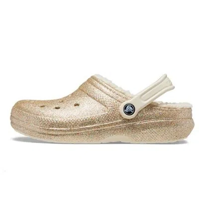 Crocs Classic Glitter Lined Clog In Multi/gold