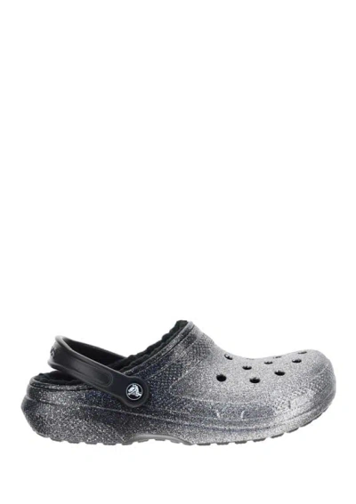 Crocs Classic Glitter Lined Sandals In Gray
