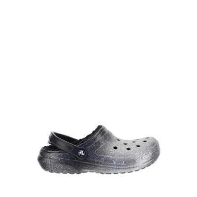 Crocs Classic Glitter Lined Women's Sandals In Black