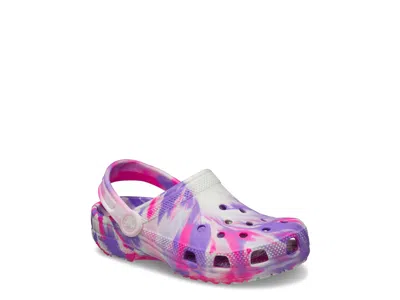 Crocs Classic Glow Marbled Clog Kids' In Multi