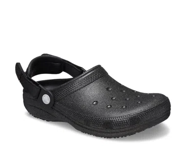 Crocs Classic Graphic Work Clog In Black